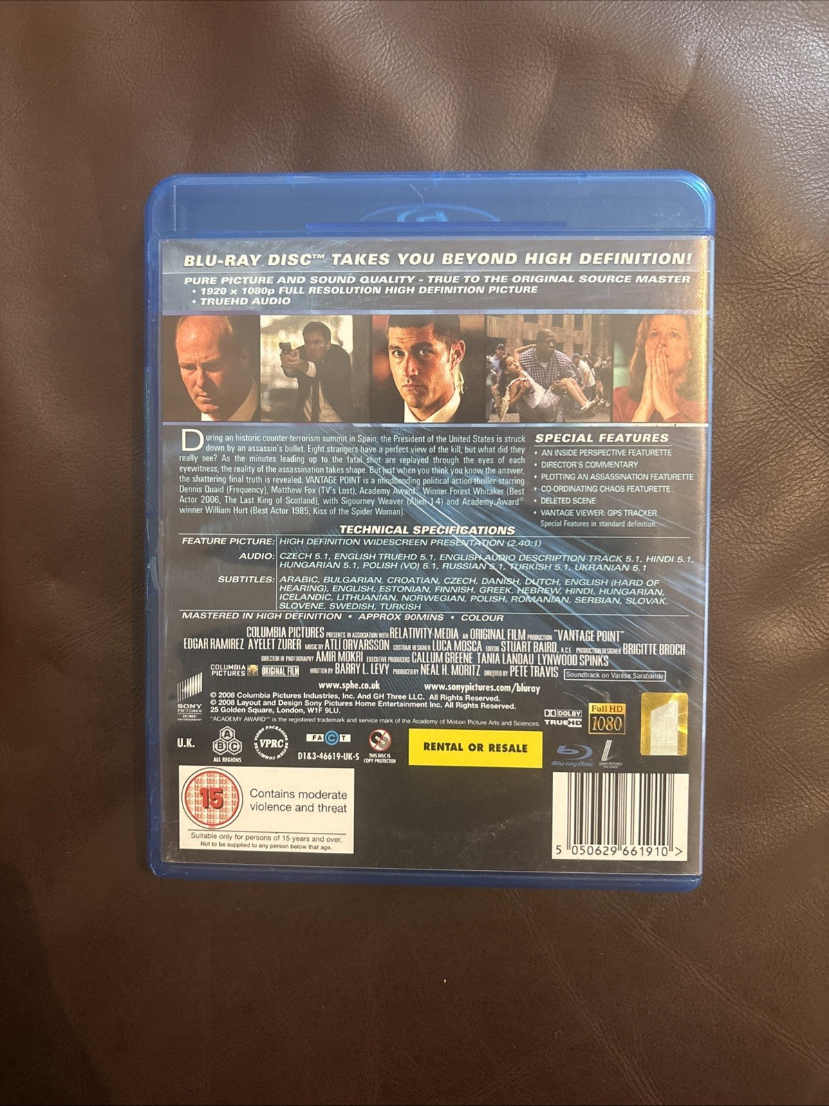 Vantage Point Blu-ray