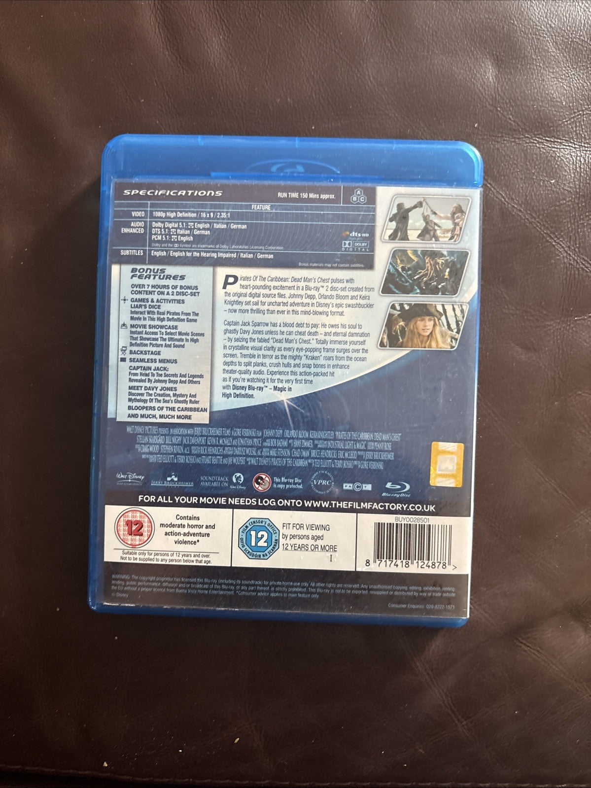 Pirates of the Caribbean: Dead Men's Chest Blu-ray 2007, Johnny Depp, Disney