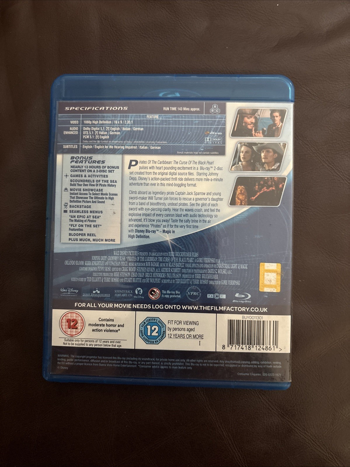 Pirates of the Caribbean: The Curse of the Black Pearl Blu-ray