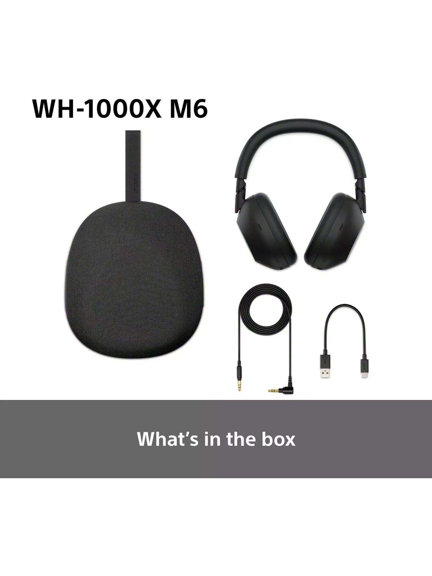 Sony WH-1000XM6 Noise Cancelling Wireless Bluetooth High Resolution Audio Over-Ear Headphones with Mic/Remote, Black