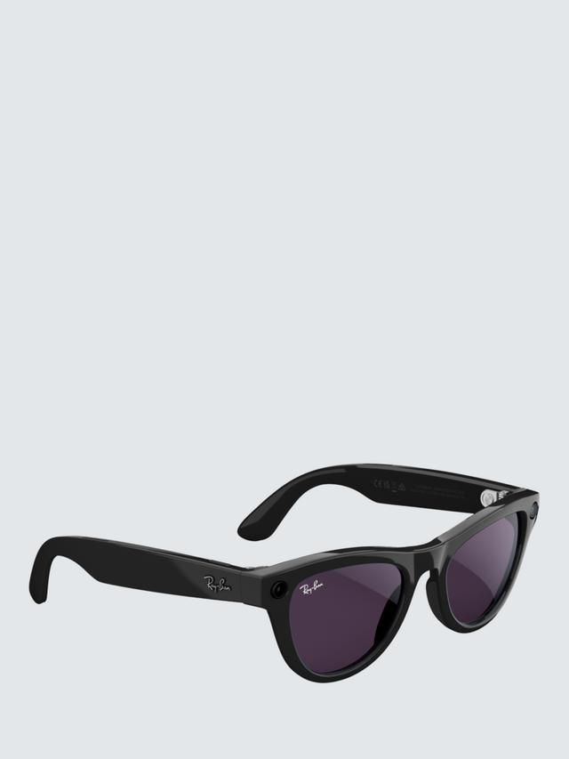Meta Ray-Ban Meta Skyler Transitions Lens Glasses, Shiny Black/Amethyst
