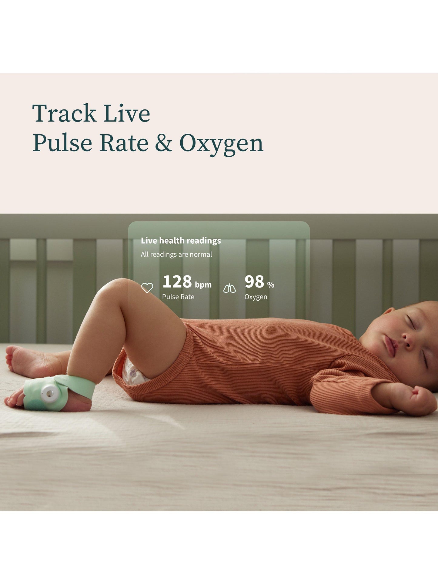 Owlet Dream Duo Sock & Cam 2 Baby Monitor, Bedtime Blue