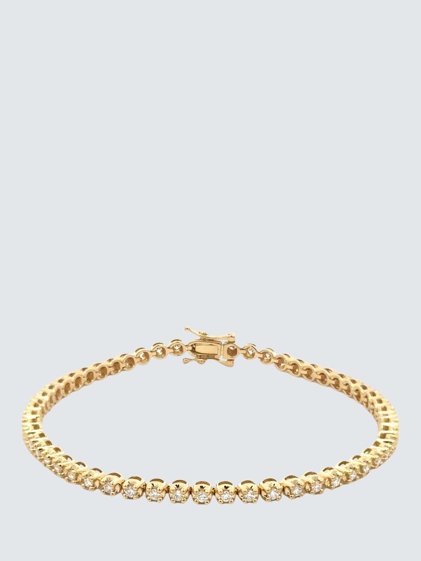 E.W Adams 18ct Yellow Gold Diamond Tennis Bracelet