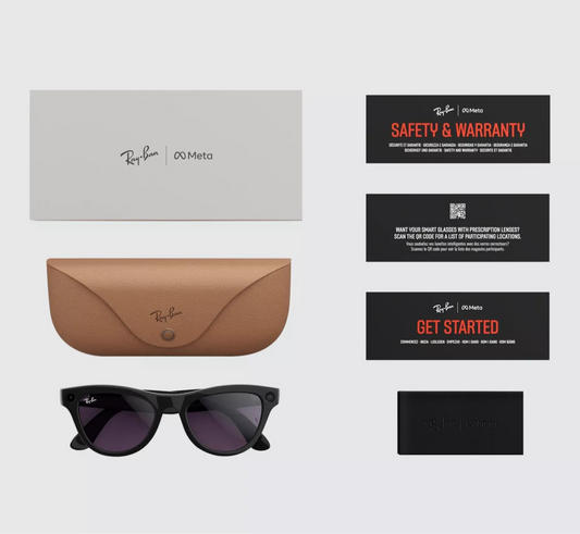 Meta Ray-Ban Meta Skyler Transitions Lens Glasses, Shiny Black/Amethyst