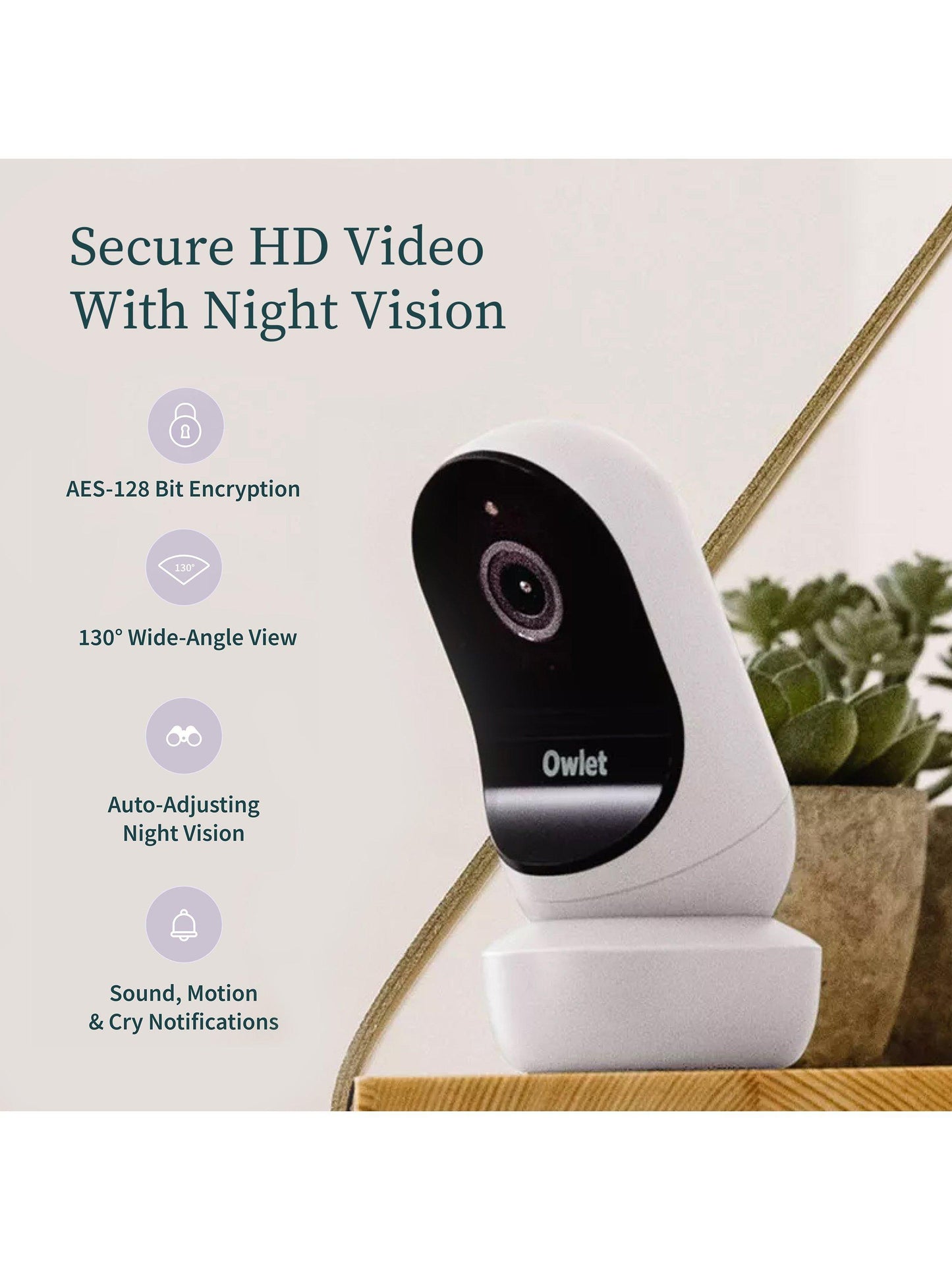 Owlet Dream Duo Sock & Cam 2 Baby Monitor, Bedtime Blue