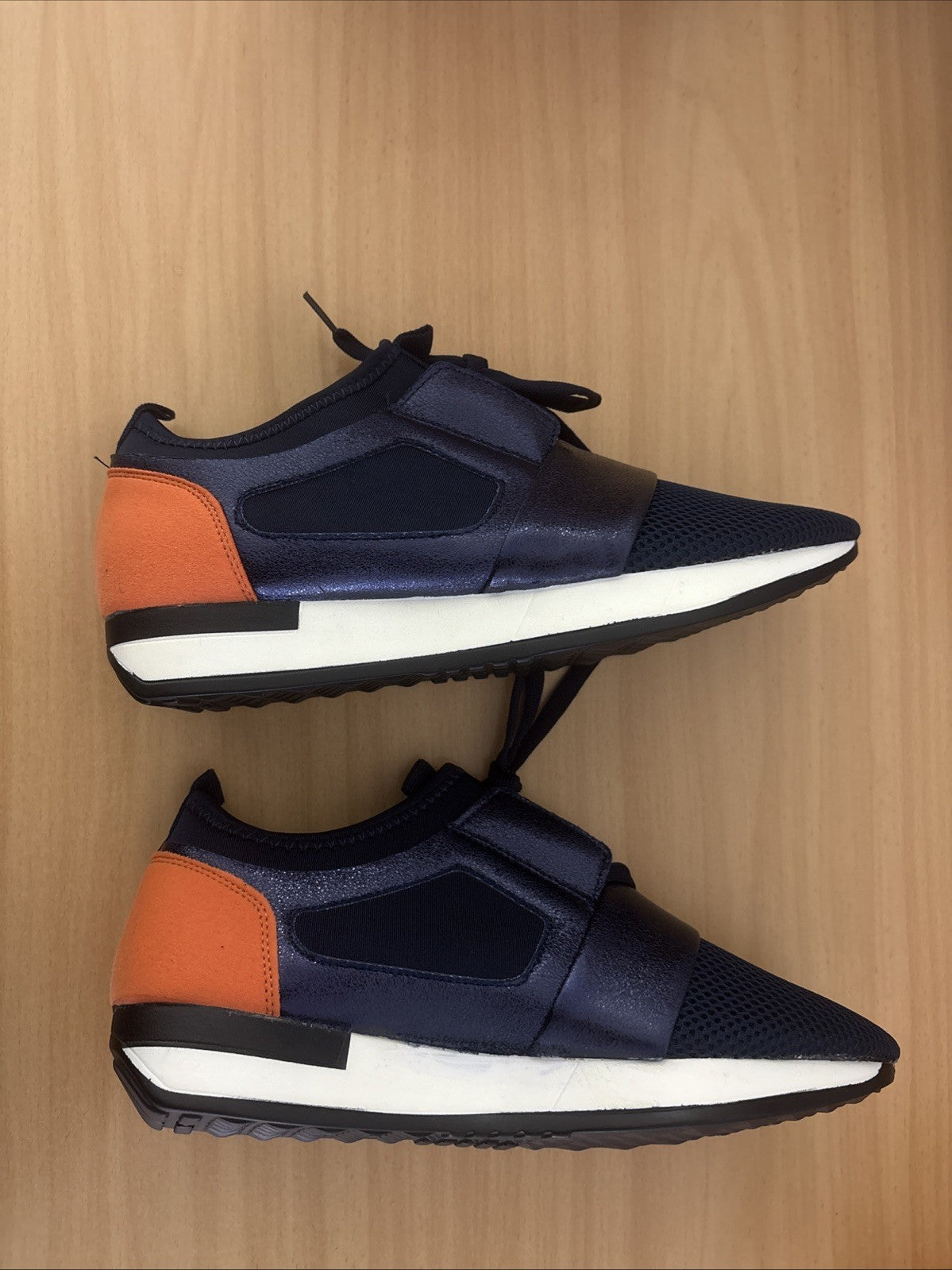Blue , White And Orange Trainers