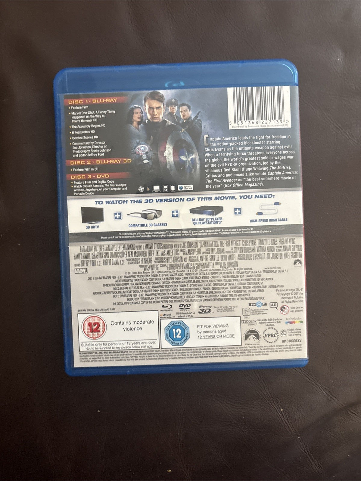 Captain America: The First Avenger Blu-ray 2011 Release, Chris Evans, Johnston