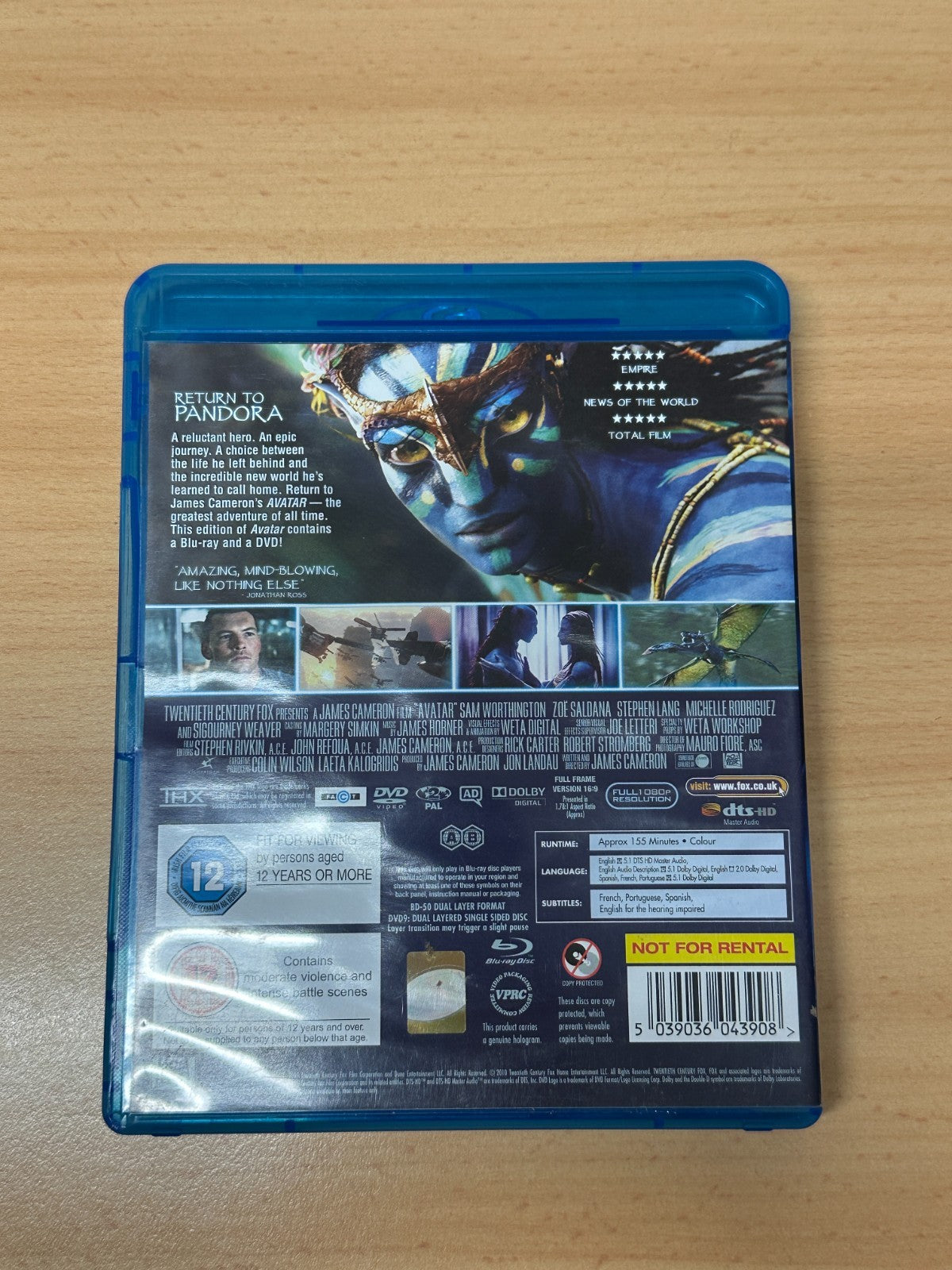 Blu-ray Disc DVD James Cameron's Avatar