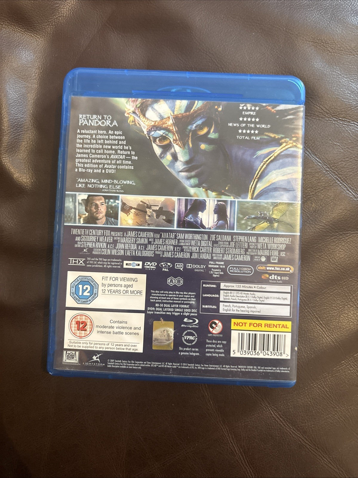 James Cameron's Avatar Blu-ray 3D Cert 12