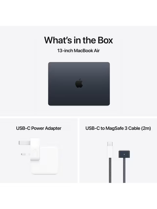Apple 2025 Apple MacBook Air 13.6", M4 Processor, 16GB RAM, 256GB SSD, Midnight