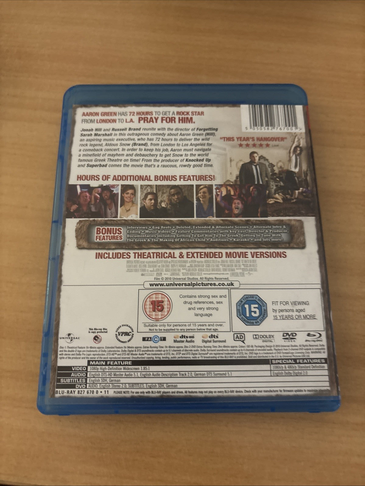 Get Him to the Greek Blu-ray (2010) Russell Brand, Stoller (DIR) Certified 15