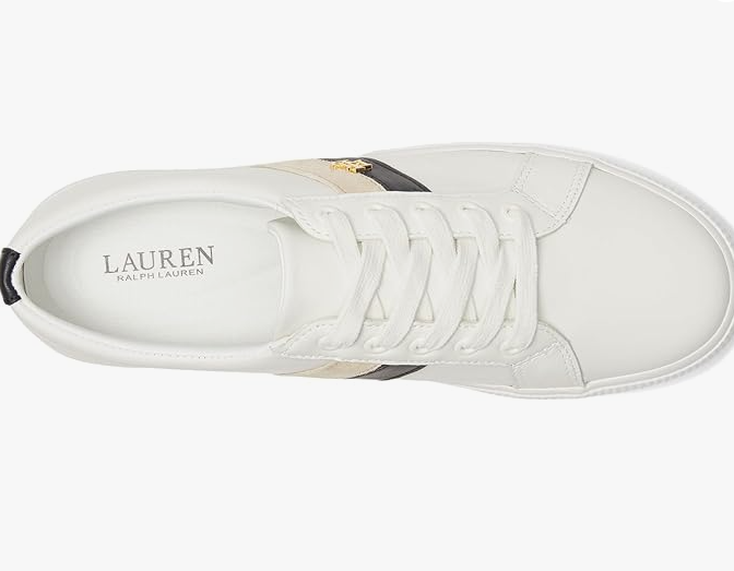 Ralph Lauren Janson II Colour-Blocked Leather Trainer Uk9