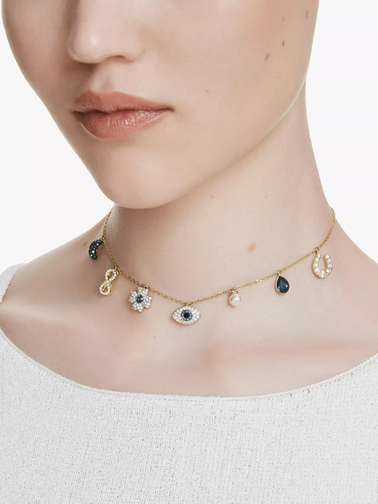 Swarovski Symbolica Charm Choker Necklace, Gold