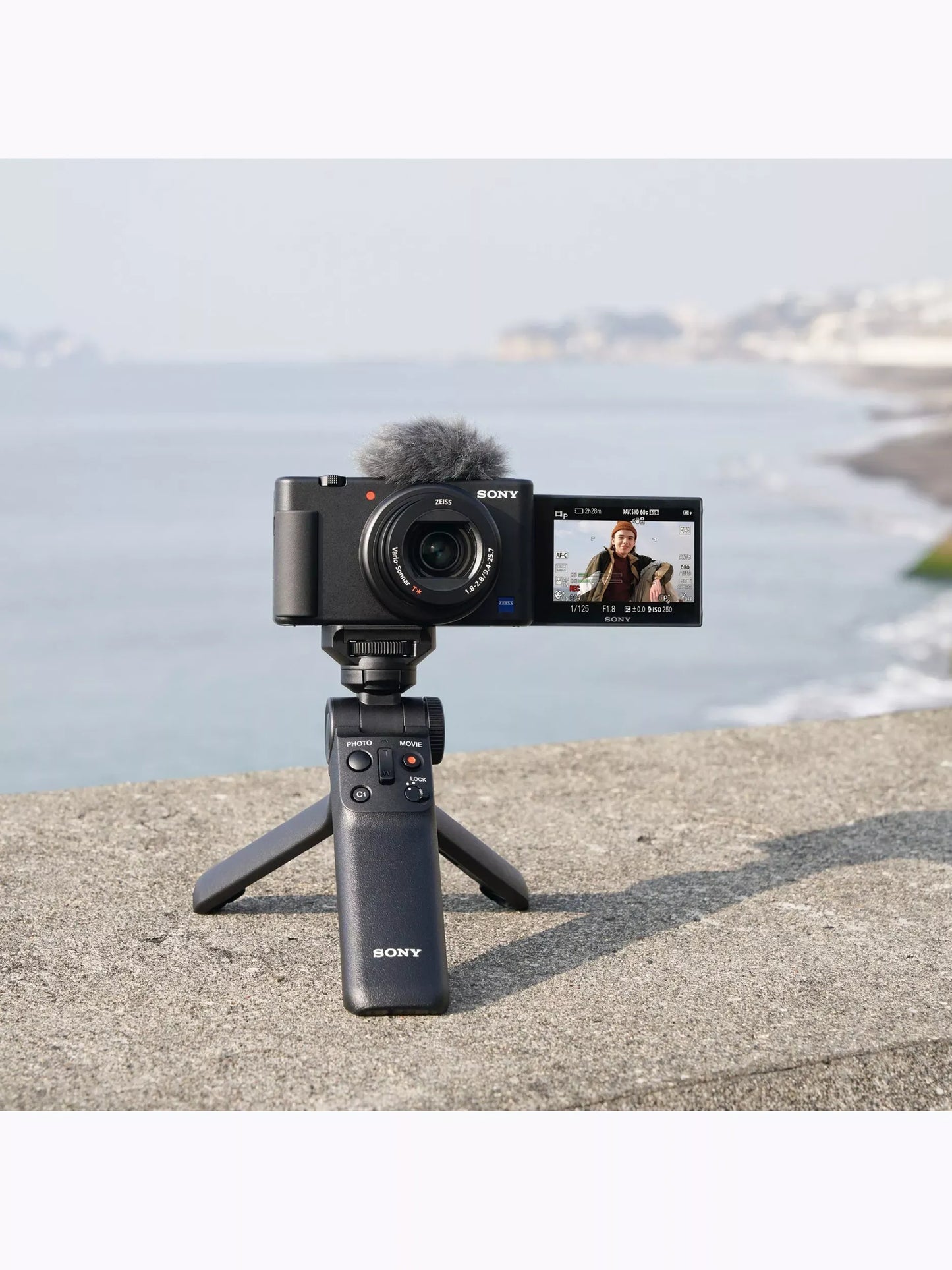 Sony ZV-1 Compact Digital Camera with 24-70mm Lens, 2.7x Optical Zoom, 4K Ultra HD, 20.1MP, Wi-Fi, Bluetooth, 3” Vari-Angle Touch Screen, Black