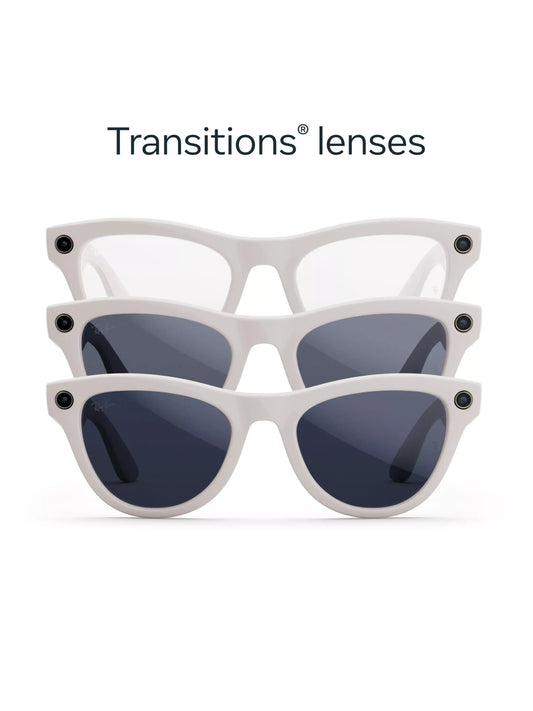 Meta Ray-Ban Meta Skyler Transitions Lens Glasses, Chalky Gray