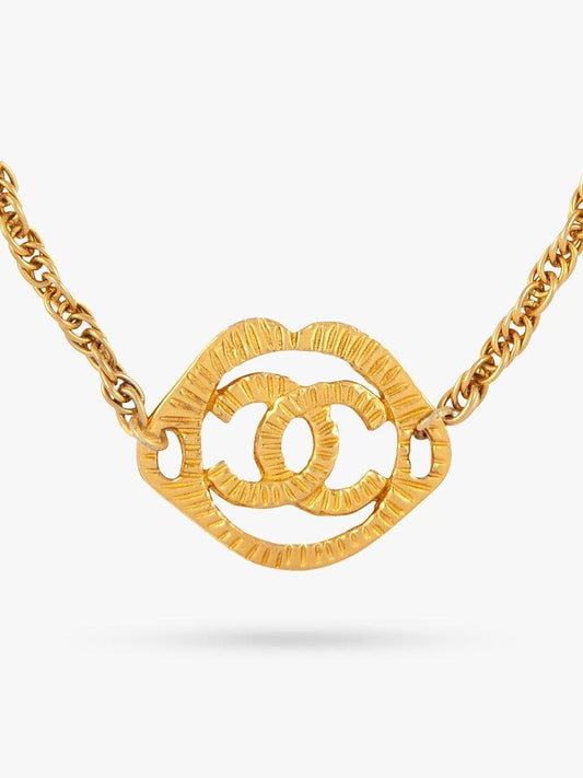 Chanel Pre-Loved Chanel Logo Byzantine Medallion Twisted Chain Necklace