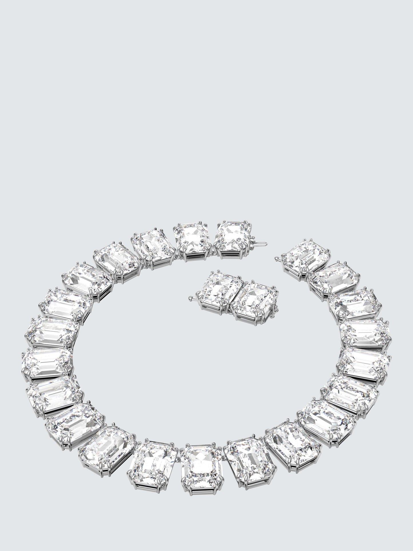 Swarovski Millenia Octagon Cut Crystal Collar Necklace, Silver, anniversary gift, girl gift