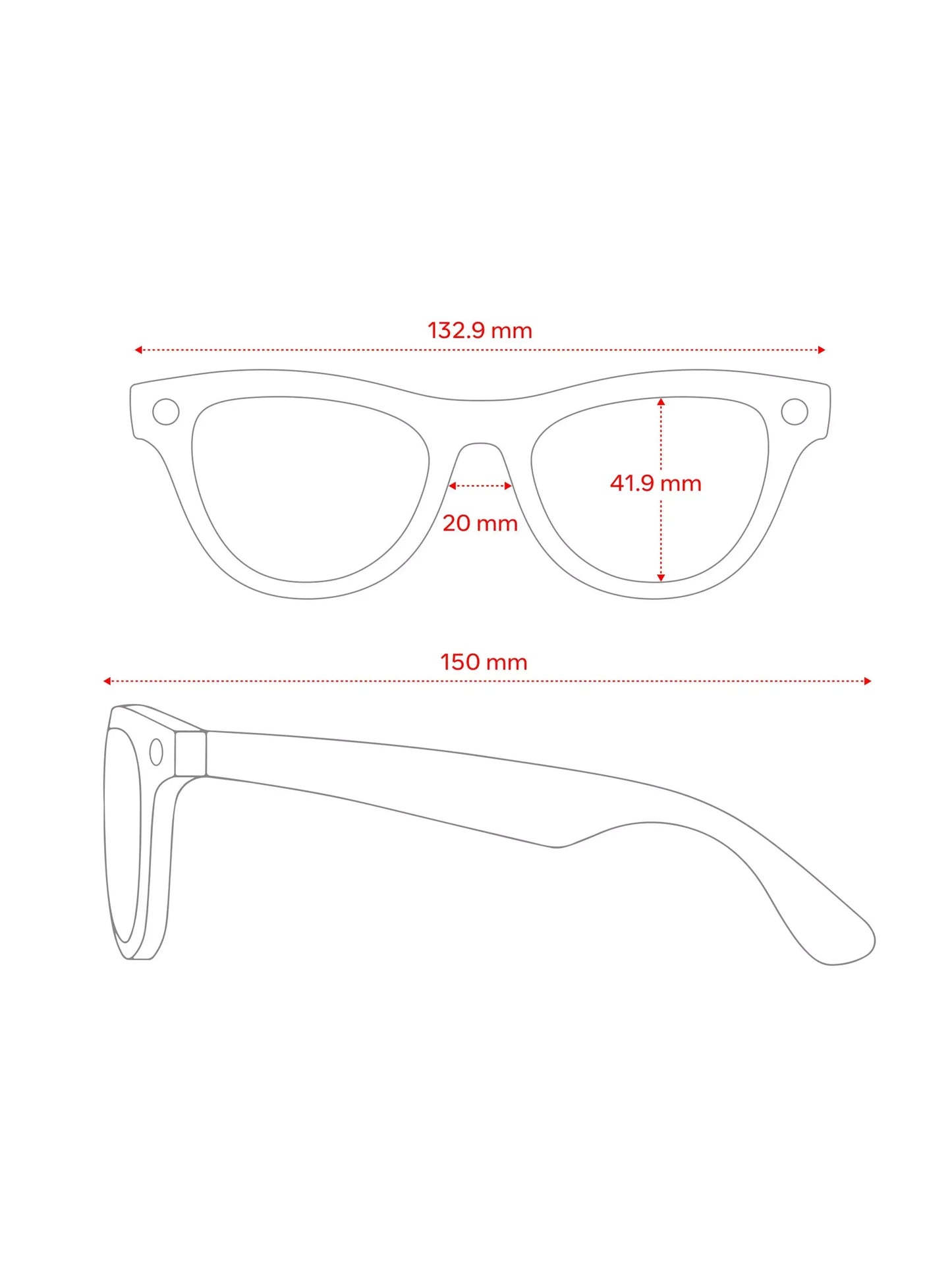 Meta Ray-Ban Meta Skyler Transitions Lens Glasses, Chalky Gray