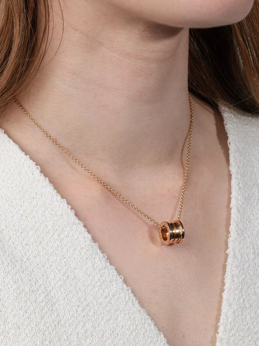 Pre-owned Pre-loved Bvlgari 18ct Rose Gold B.Zero.1 Pendant Necklace
