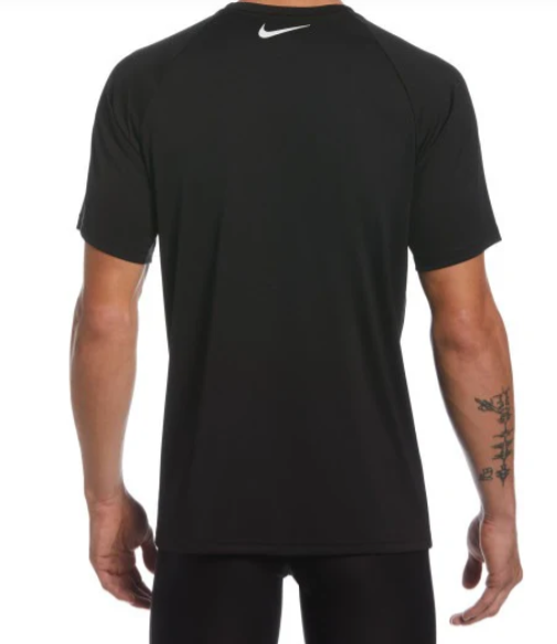 Nike black and white sportswearNike Mens Sunset Logo Short Sleeve Hydroguard